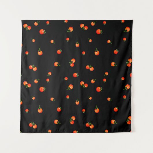 Kerstomaten, illustratie. Waterverf naadloos Wandkleed (Voorkant)