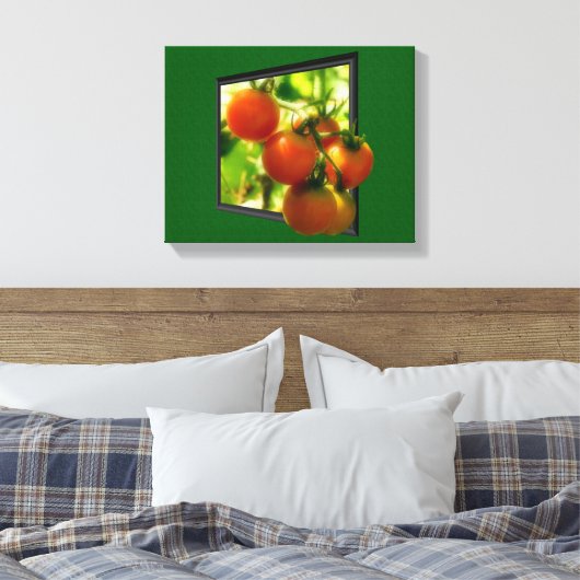 Kerstomaten uit de Natuur van Lijst Canvas Afdruk (Insitu (Slaapkamer))