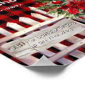 Kerstomheining Buffalo Plaid Babyshower Welkom Poster (Hoek)