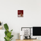 Kerstomheining Buffalo Plaid Babyshower Welkom Poster (Thuiskantoor)