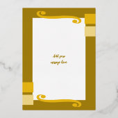 Kerstomhelzingen Grootouders foto's toevoegen goud Folie Feestdagenkaart (Achterkant)