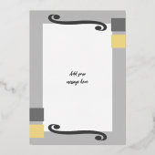 Kerstomhelzingen tante foto's goud grijs folie feestdagenkaart (Achterkant)