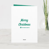 Kerstomhelzingen voor oom goud en groen feestdagen kaart (Achterkant)