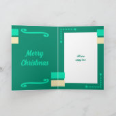 Kerstomhelzingen voor oom goud en groen feestdagen kaart (Binnen)