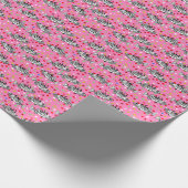 kerstomhulsel met roze vis cadeaupapier (Hoek)