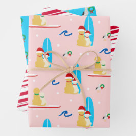 kerstomloophonden, zeegaand rond 3 inpakpapier vel