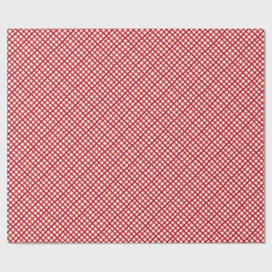 Kerstomslag in Red Gingham Cadeaupapier (Vlak)