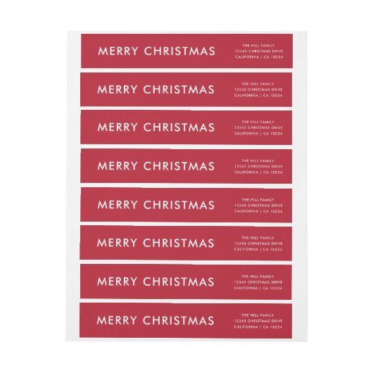 kerstomslag rond Adresetiket (Vel)