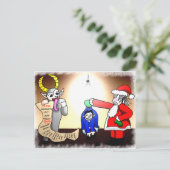 Kerstondervraging Feestdagenkaart (Staand voorkant)