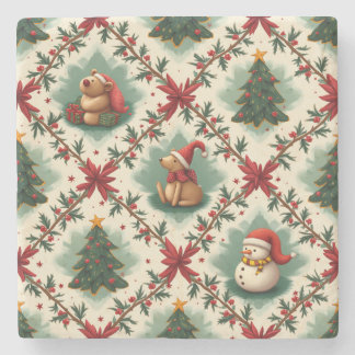 kerstonderzetter stenen onderzetter