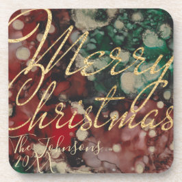 KerstOnderzetters Colorburst Reds Greens Bier Onderzetter