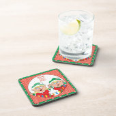 KerstOnderzetters Elf Happy Bier Onderzetter (Rechterzijde)