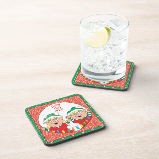 KerstOnderzetters Elf Happy Bier Onderzetter (Rechterzijde)