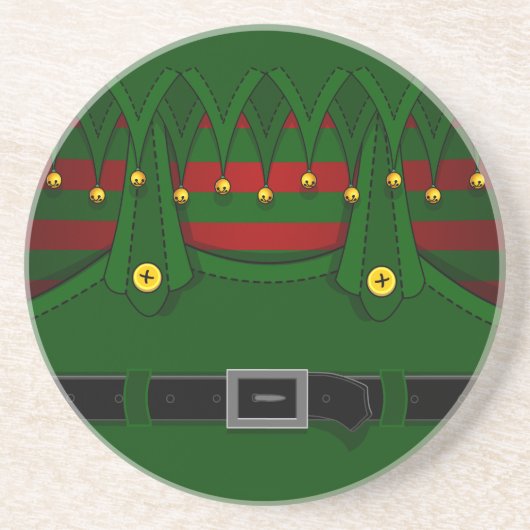 kerstOnderzetters feestelijke Elf Drink-kust Zandsteen Onderzetter (Voorkant)