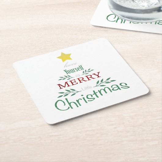 kerstOnderzetters Kartonnen Onderzetters (Schuin)