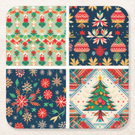 kerstOnderzetters Kartonnen Onderzetters