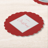 kerstOnderzetters Kartonnen Onderzetters (Gekanteld)