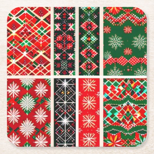 kerstOnderzetters Kartonnen Onderzetters (Voorkant)