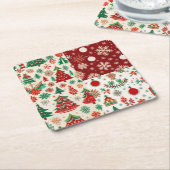 kerstOnderzetters Kartonnen Onderzetters (Schuin)