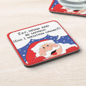 KerstOnderzetters Santa Says Bier Onderzetter (Linkerzijde)