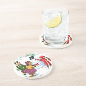 kerstOnderzetters Zandsteen Onderzetter (Zijkant)