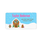 Kerstontbijt Blauw en Roze Etiket (Voorkant)