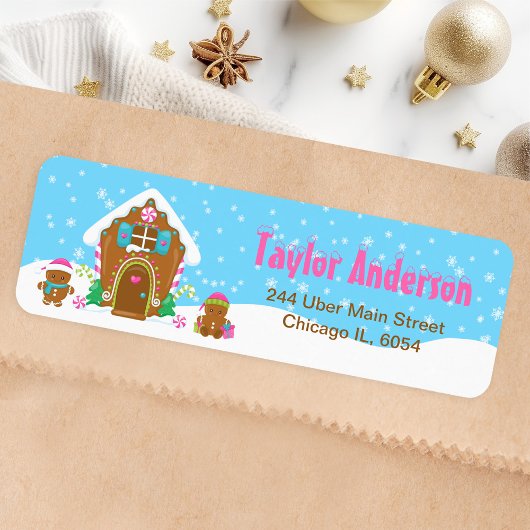 Kerstontbijt Blauw en Roze Etiket