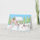 kerstontbijt feestdagen kaart (Voorkant)