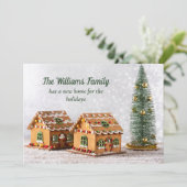 Kerstontbijt Foto van New Home Adres Feestdagenkaart (Staand voorkant)