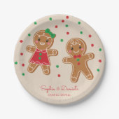 Kerstontbijt Geslacht Kunststof Bord onthullen (Voorkant)