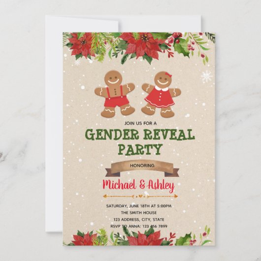 Kerstontbijt koekjes kaart (Voorkant)