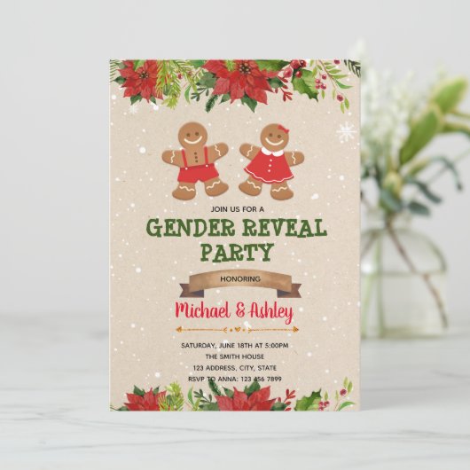 Kerstontbijt koekjes kaart (Staand voorkant)