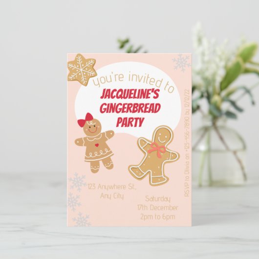 Kerstontbijt Koekjesbrood Schoenster Informatiekaartje (Staand voorkant)