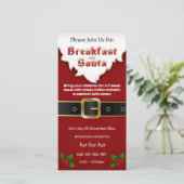 Kerstontbijt met Santa Invitation (Staand voorkant)
