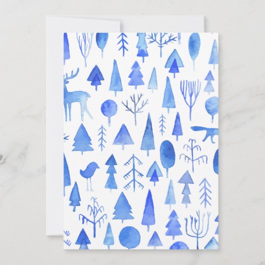 Kerstontbijt nodigen mooie Waterverf uit Kaart (Achterkant)