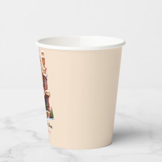 kerstontbijt papieren bekers (Links)