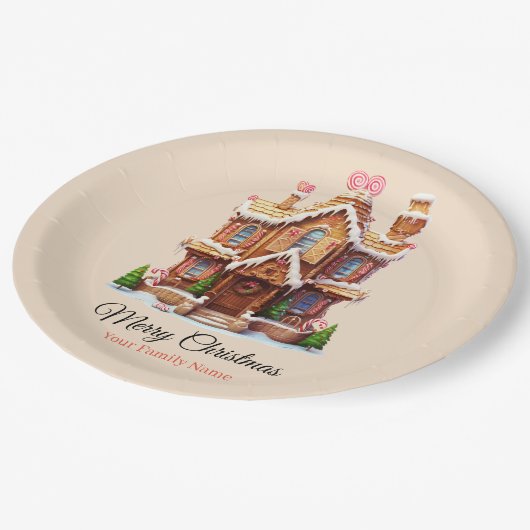 kerstontbijt papieren bordje (Gekanteld)