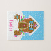 Kerstontbijt Roze en Blauw Legpuzzel (Horizontaal)