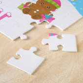 Kerstontbijt Roze en Blauw Legpuzzel (Zijkant)