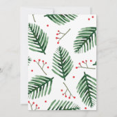 Kerstontbijt Uitnodiging Elegante Groen (Achterkant)