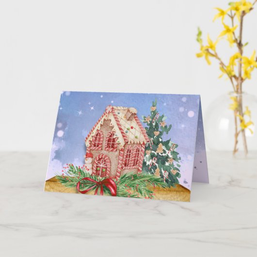 kerstontbijt Waterverf Kaart (Gele Bloem)