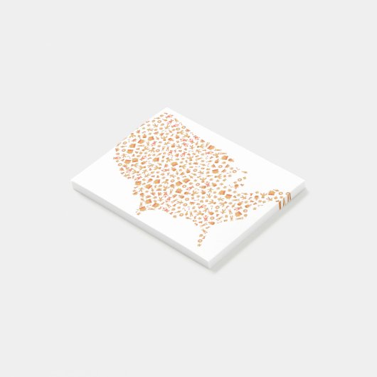 Kerstontbijtbrood Amerika Post-it® Notes (Schuin)