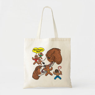 Kerstontbijtbrood die wordt gegeten door honden Ta Tote Bag