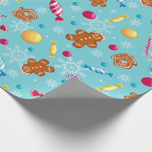 kerstontbijtbrood en Snoep Cadeaupapier (Hoek)