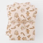 kerstontbijtbrood Man van snoeprietjes Inpakpapier Vel (In situ)