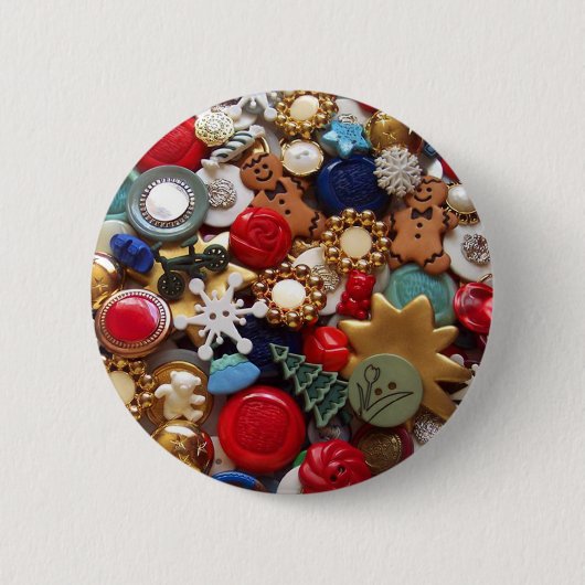 kerstontbijtbrood Mannen Buttonnen Ronde Button 5,7 Cm (Voorkant)