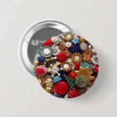 kerstontbijtbrood Mannen Buttonnen Ronde Button 5,7 Cm (Voorkant /achterkant)