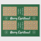 kerstontbijtbrood Mannen Persoonlijke kerstnaam Cadeaupapier (Vlak)