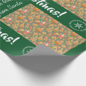 kerstontbijtbrood Mannen Persoonlijke kerstnaam Cadeaupapier (Hoek)