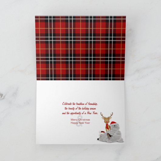 Kerstontbijtbrood met sneeuwengelen feestdagen kaart (Binnen)